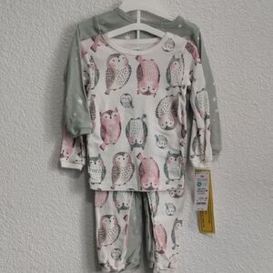 Carter's Pink and Gray Owl Pajama Set